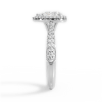 Lucy Pear Cut Lab Grown Diamond 14Kt White Gold Engagement Ring - View 2