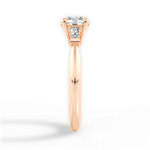 Emily Round Cut Lab Grown Diamond 18Kt Rose Gold Engagement Ring - View 2