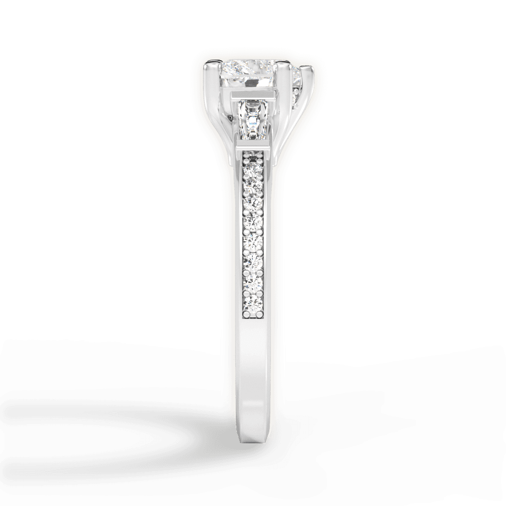 Katie Heart Cut Lab Grown Diamond Platinum Engagement Ring - View 4