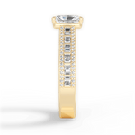 Lynn Radiant Cut Lab Grown Diamond 18Kt Yellow Gold Engagement Ring - View 2