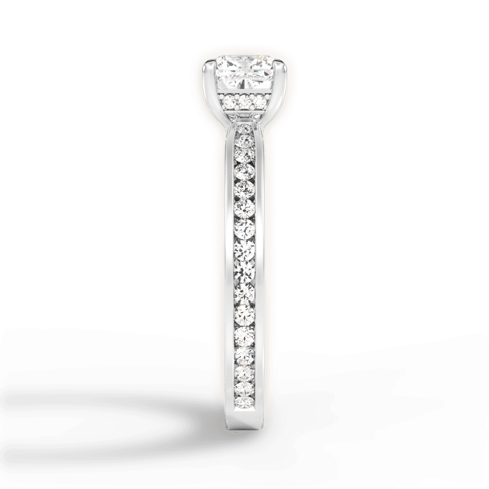 Katelyn Cushion Cut Lab Grown Diamond 14Kt White Gold Engagement Ring - View 3