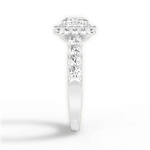 Lydia Cushion Cut Lab Grown Diamond 14Kt White Gold Engagement Ring - View 2