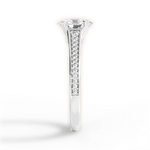 Delia Oval Cut Lab Grown Diamond Platinum Engagement Ring - View 4
