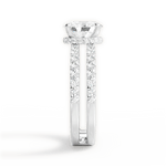 Christie Oval Cut Lab Grown Diamond 18Kt White Gold Engagement Ring - View 2