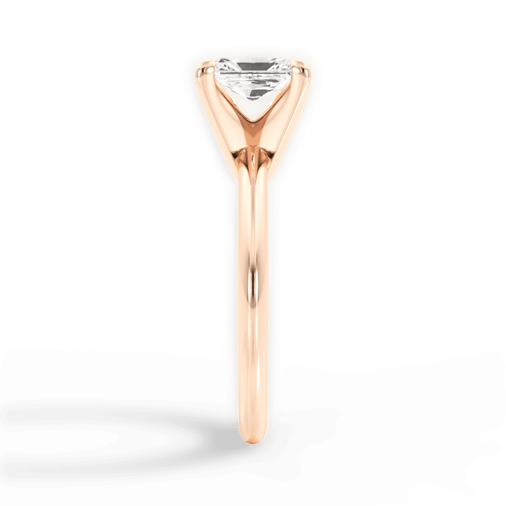 Casey Radiant Cut Lab Grown Diamond 18Kt Rose Gold Engagement Ring - View 3