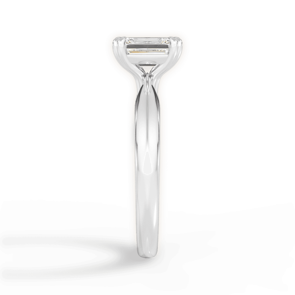 Anastasia Emerald Cut Lab Grown Diamond 14Kt White Gold Engagement Ring - View 4