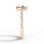 Denise Radiant Cut Lab Grown Diamond 18Kt Rose Gold Engagement Ring - View 4