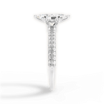 Gail Marquise Cut Lab Grown Diamond Platinum Engagement Ring - View 4