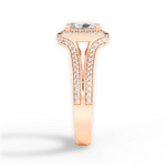 Mackenzie Radiant Cut Lab Grown Diamond 18Kt Rose Gold Engagement Ring - View 3