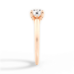 Diana Round Cut Lab Grown Diamond 18Kt Rose Gold Engagement Ring - View 2