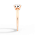 Diana Oval Cut Lab Grown Diamond 18Kt Rose Gold Engagement Ring - View 2