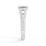 Kendra Emerald Cut Lab Grown Diamond Platinum Engagement Ring - View 2