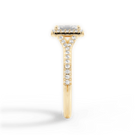 Judy Emerald Cut Lab Grown Diamond 18Kt Yellow Gold Engagement Ring - View 3