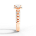 Jocelyn Princess Cut Lab Grown Diamond 18Kt Rose Gold Engagement Ring - View 4