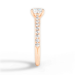 Frances Cushion Cut Lab Grown Diamond 18Kt Rose Gold Engagement Ring - View 3