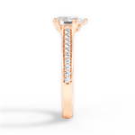 Deborah Pear Cut Lab Grown Diamond 18Kt Rose Gold Engagement Ring - View 4
