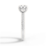 Helen Round Cut Lab Grown Diamond Platinum Engagement Ring - View 2