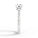 Giselle Round Cut Lab Grown Diamond 14Kt White Gold Engagement Ring - View 3