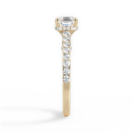Laura Asscher Cut Lab Grown Diamond 18Kt Yellow Gold Engagement Ring - View 4