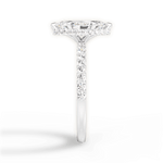 Isabella Marquise Cut Lab Grown Diamond Platinum Engagement Ring - View 4