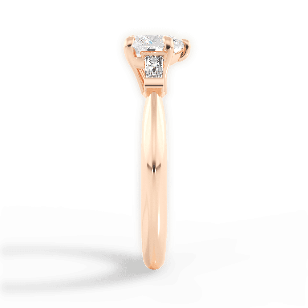 Emily Heart Cut Lab Grown Diamond 18Kt Rose Gold Engagement Ring - View 2