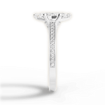 Donna Marquise Cut Lab Grown Diamond 18Kt White Gold Engagement Ring - View 4
