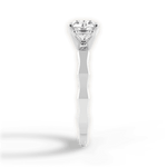 Aaliyah Round Cut Lab Grown Diamond Platinum Engagement Ring - View 4