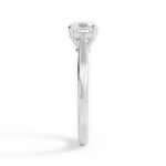 Angie Asscher Cut Lab Grown Diamond Platinum Engagement Ring - View 4