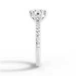 Eleanor Round Cut Lab Grown Diamond 14Kt White Gold Engagement Ring - View 4