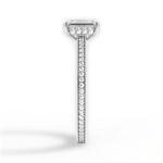 Janet Emerald Cut Lab Grown Diamond Platinum Engagement Ring - View 4