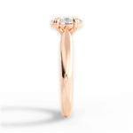 Gillian Oval Cut Lab Grown Diamond 18Kt Rose Gold Engagement Ring - View 3