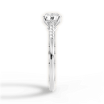 Christina Round Cut Lab Grown Diamond Platinum Engagement Ring - View 2