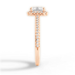 Jenny Asscher Cut Lab Grown Diamond 18Kt Rose Gold Engagement Ring - View 3