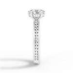 Katelyn Oval Cut Lab Grown Diamond 14Kt White Gold Engagement Ring - View 3