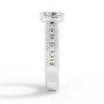 Lynn Radiant Cut Lab Grown Diamond 18Kt White Gold Engagement Ring - View 4