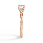 Cassie Asscher Cut Lab Grown Diamond 18Kt Rose Gold Engagement Ring - View 3