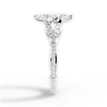 Geraldine Marquise Cut Lab Grown Diamond Platinum Engagement Ring - View 2