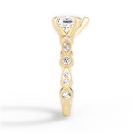 Edith Pear Cut Lab Grown Diamond 18Kt Yellow Gold Engagement Ring - View 3