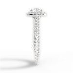 Kim Cushion Cut Lab Grown Diamond Platinum Engagement Ring - View 4