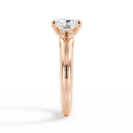 Florence Radiant Cut Lab Grown Diamond 18Kt Rose Gold Engagement Ring - View 4