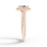 Kim Radiant Cut Lab Grown Diamond 18Kt Rose Gold Engagement Ring - View 3