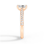 Elizabeth Radiant Cut Lab Grown Diamond 18Kt Rose Gold Engagement Ring - View 4