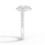 Joyce Pear Cut Lab Grown Diamond Platinum Engagement Ring - View 2