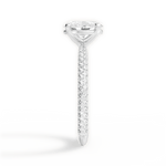 Kristen Oval Cut Lab Grown Diamond 18Kt White Gold Engagement Ring - View 3