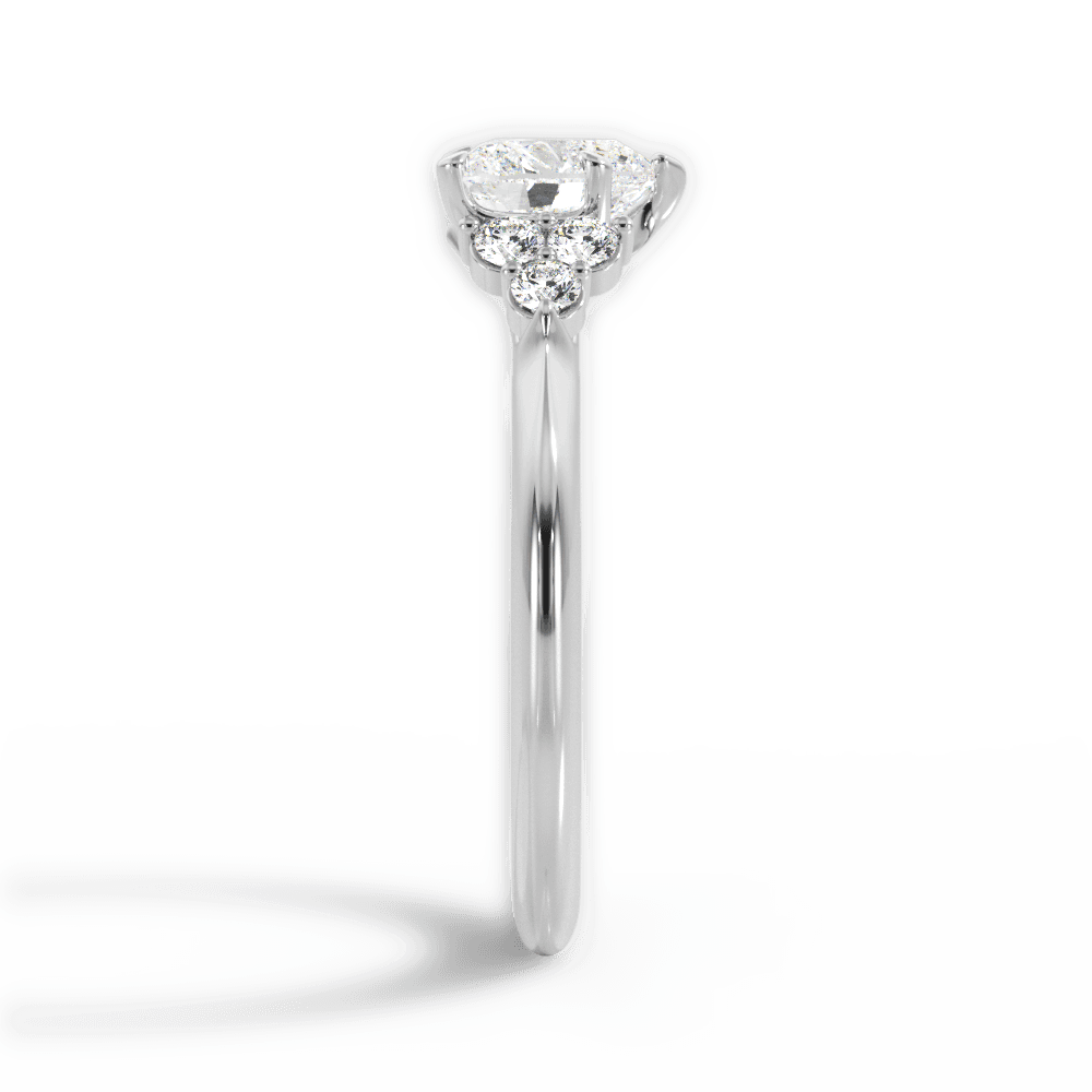 Celeste Heart Cut Lab Grown Diamond Platinum Engagement Ring - View 4