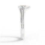 Delia Pear Cut Lab Grown Diamond 18Kt White Gold Engagement Ring - View 3