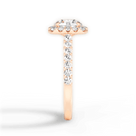 Ingrid Round Cut Lab Grown Diamond 18Kt Rose Gold Engagement Ring - View 4