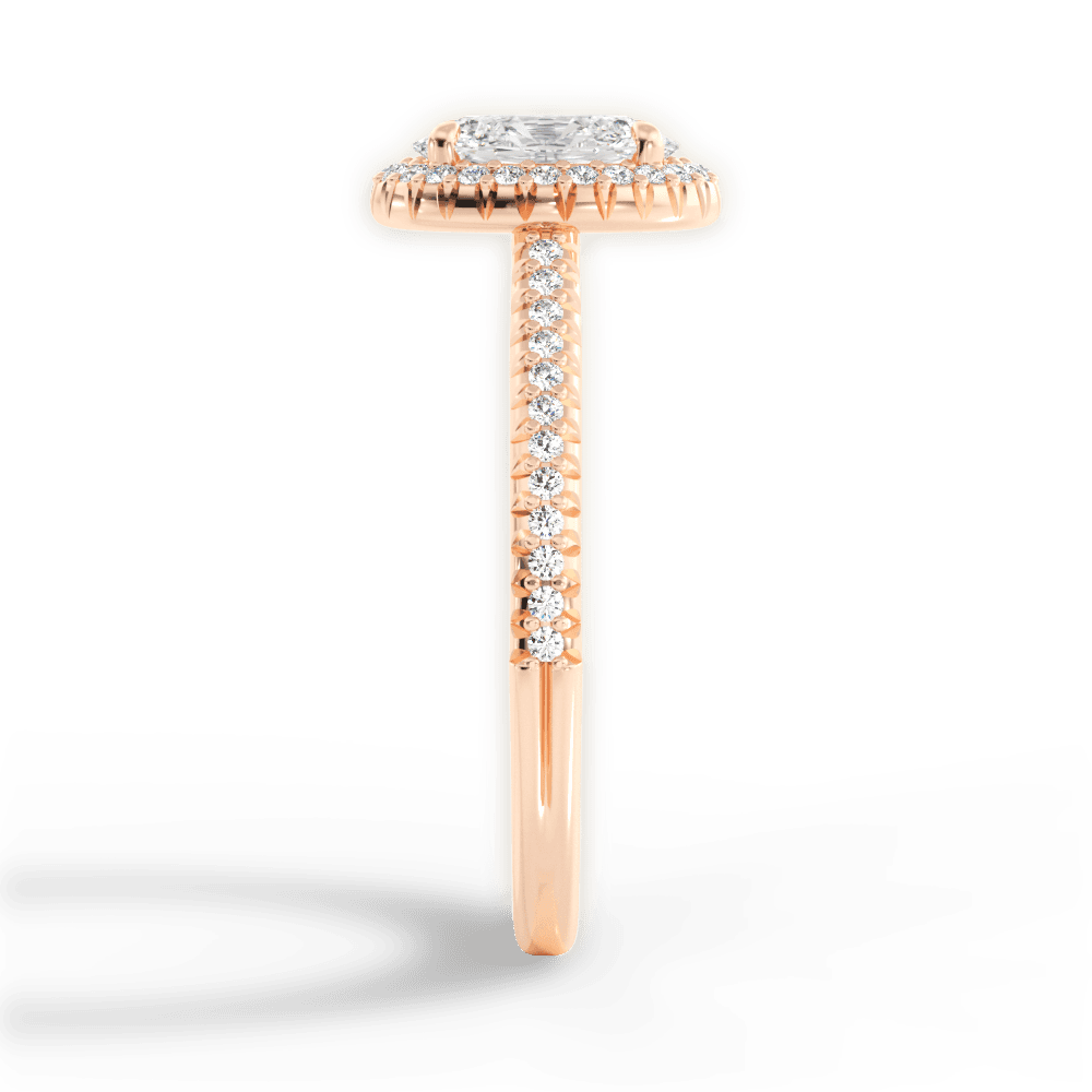 Jenny Oval Cut Lab Grown Diamond 18Kt Rose Gold Engagement Ring - View 2