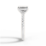 Elsie Emerald Cut Lab Grown Diamond 14Kt White Gold Engagement Ring - View 2