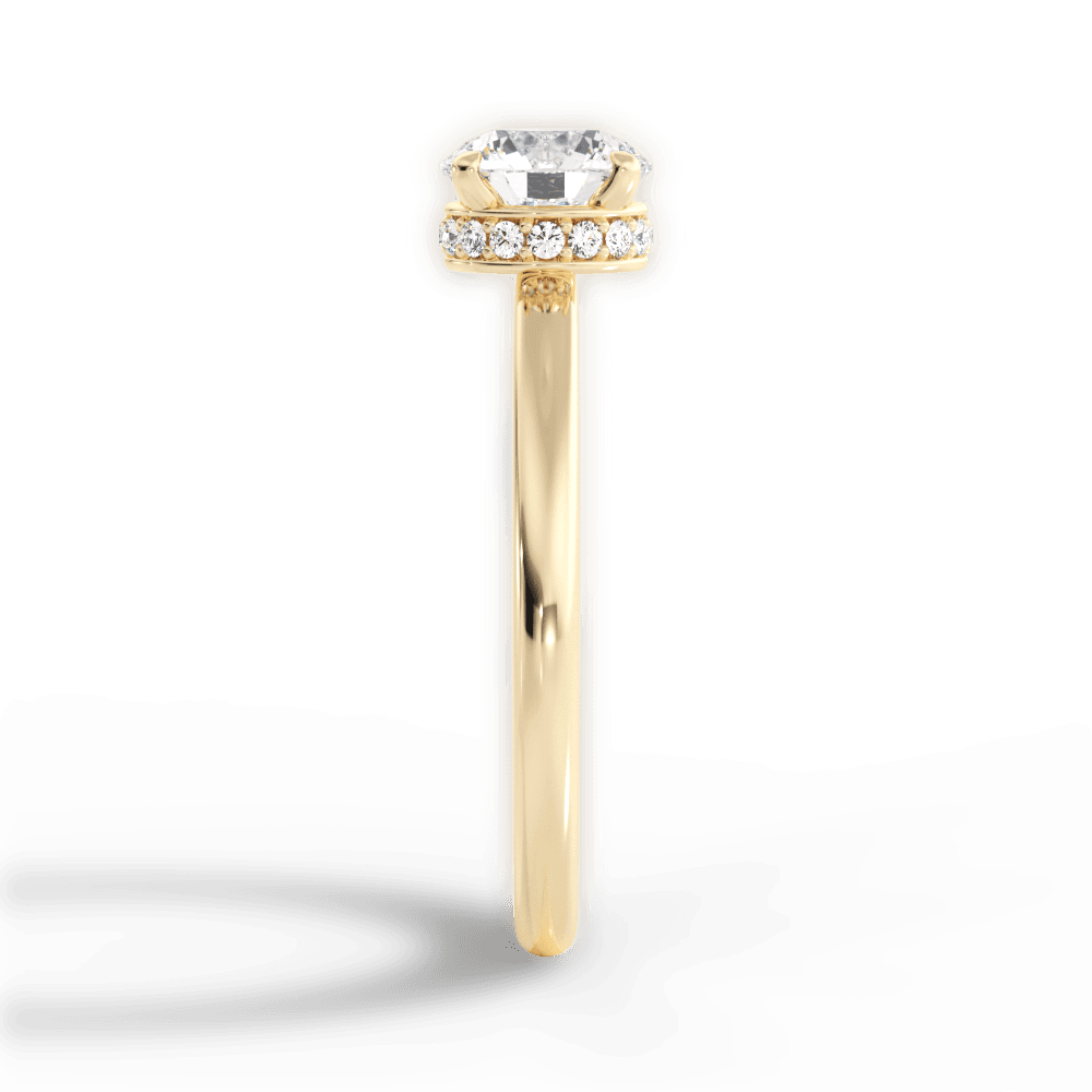 Brianna Round Cut Lab Grown Diamond 18Kt Yellow Gold Engagement Ring - View 2